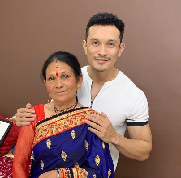 Jeet Selal with his Mother