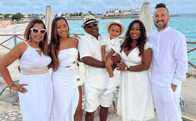 Jennifer Bisram with her Family