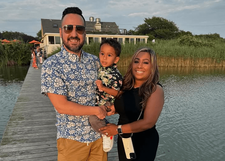 Jennifer Bisram with her Husband and Son