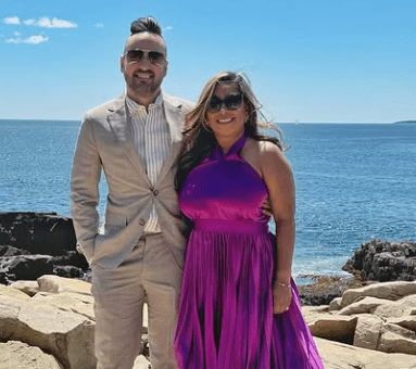 Jennifer Bisram with her Husband