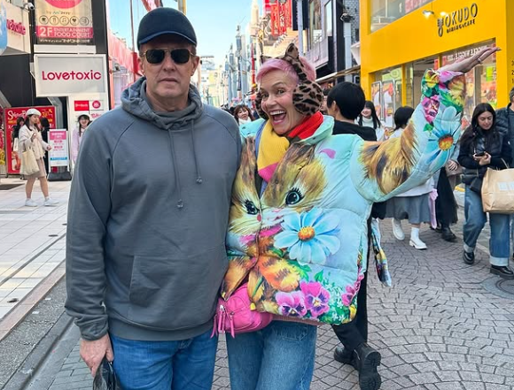 Jessica Rowe with her Husband