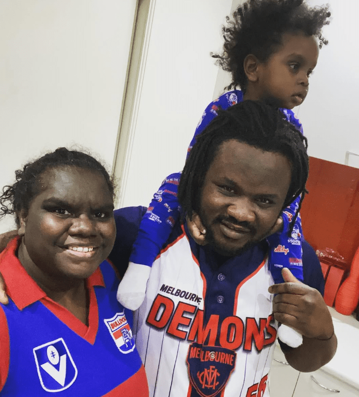 Leila Gurruwiwi with her Husband and Son