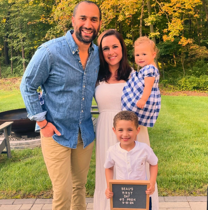 Nikki Battiste with her Husband and Kids