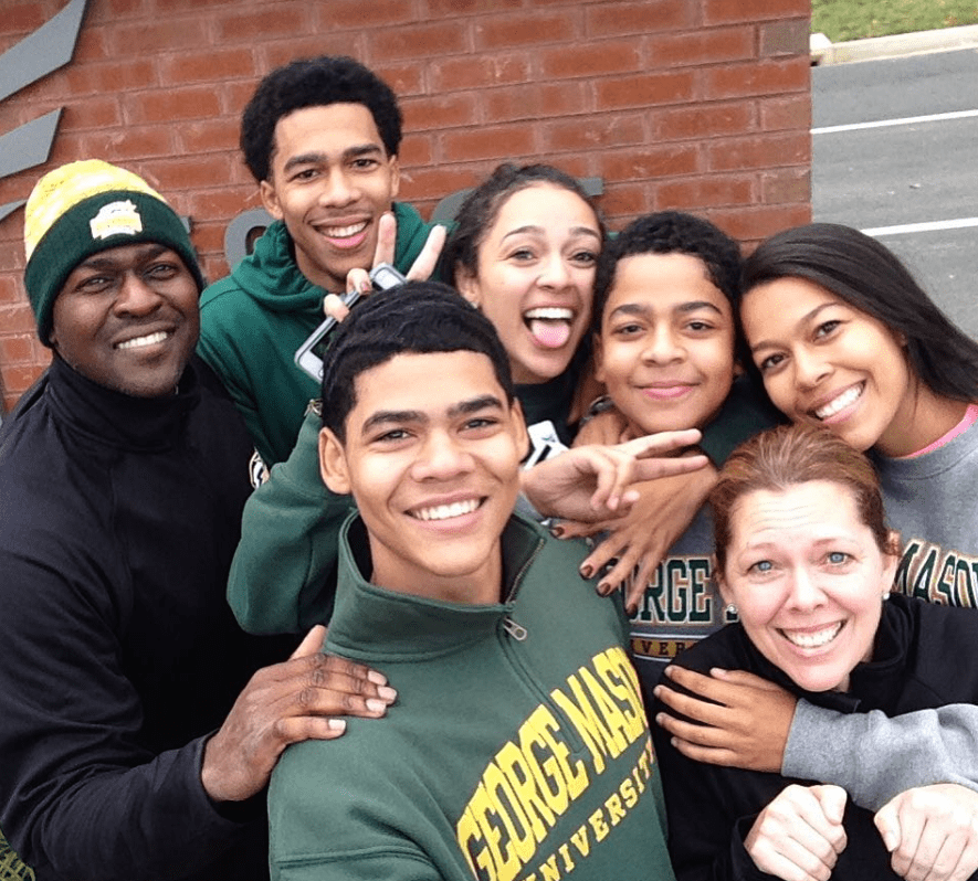 Otis Livingston wih his wife and Kids