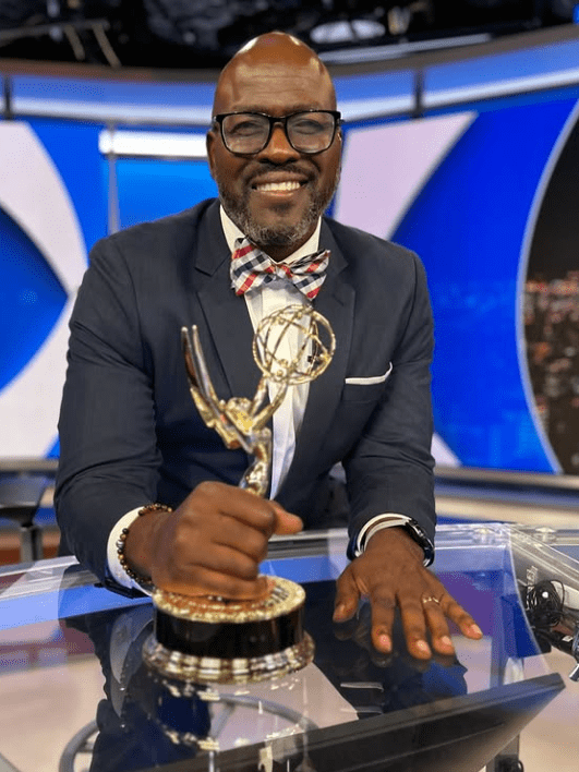 Otis Livingston with Award