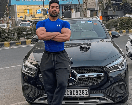 Rohit Khatri with his Car