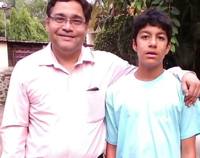 Saket Gokhale with his Father