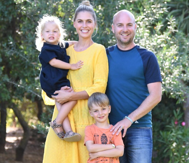 Amelia Adams with her Husband and Kids