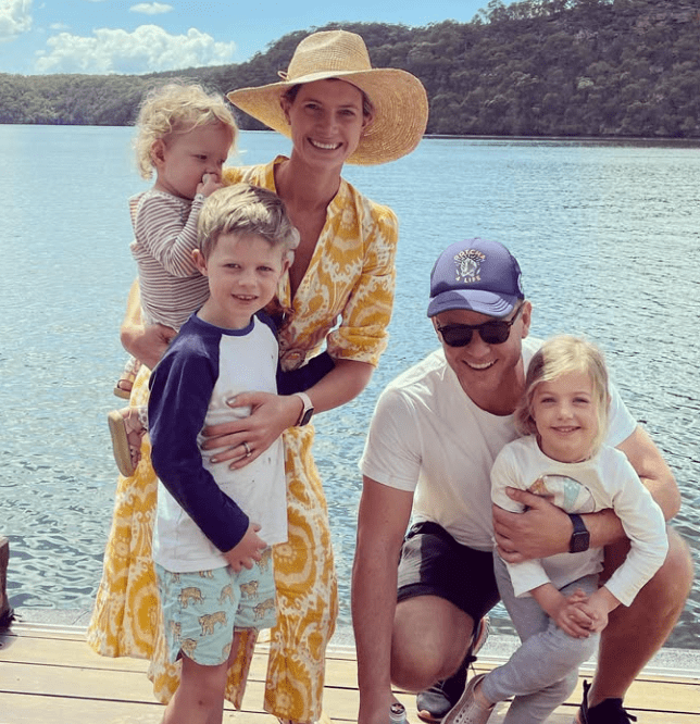 Ben Fordham with his Wife and Children
