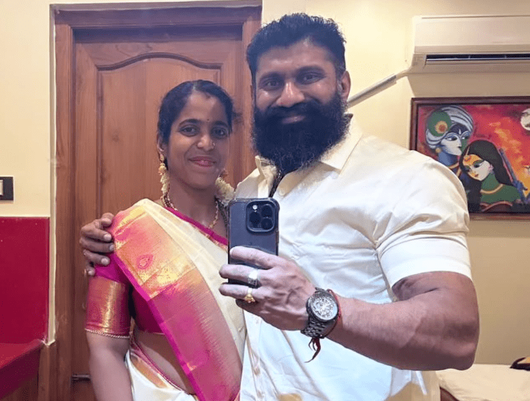 Biglee Murali with his Wife