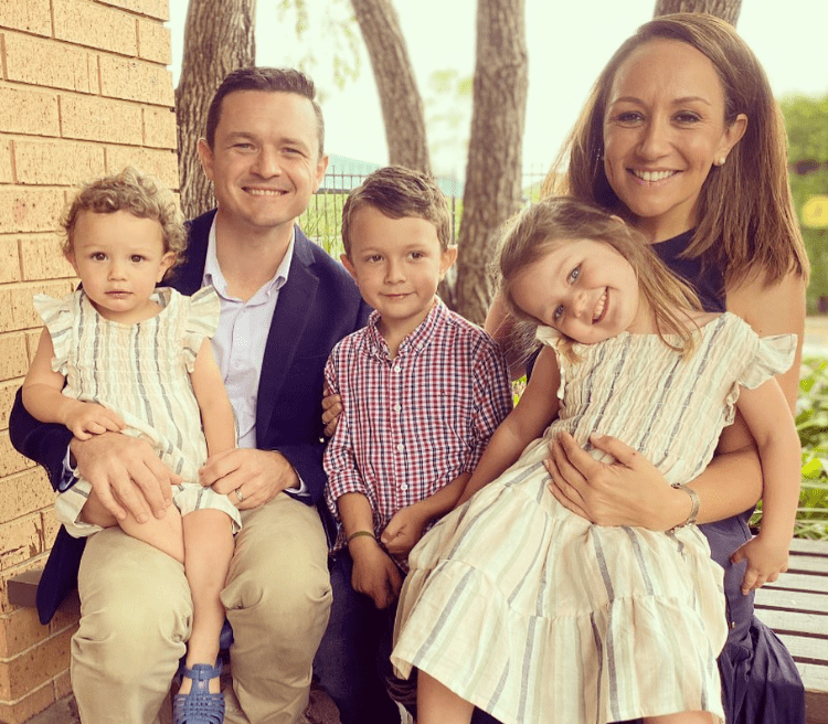 Dimity Clancey with her Husband and Kids