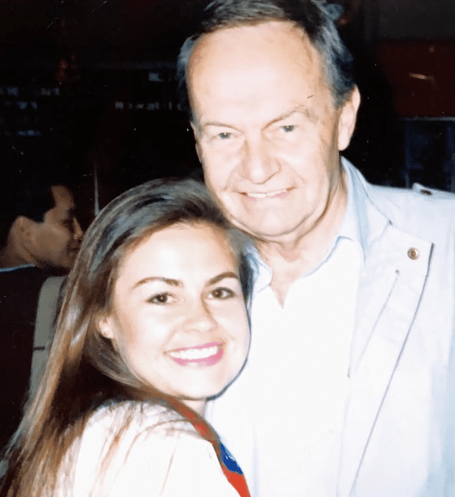 Lisa Wilkinson with her Father