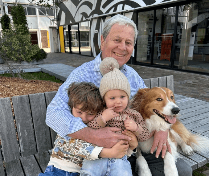 Ray Martin with his Grandchildren