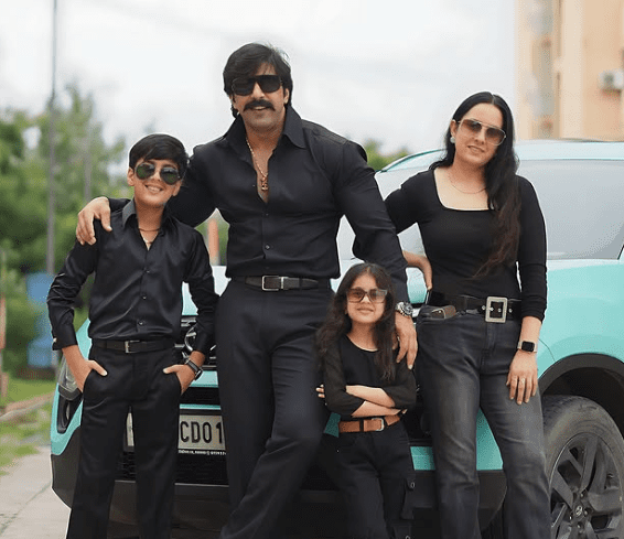 Rubal Dhankar with his Wife and Kids