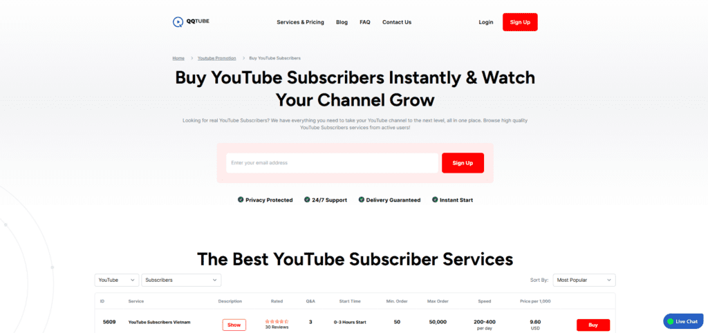 qqtube buy youtube subscriber