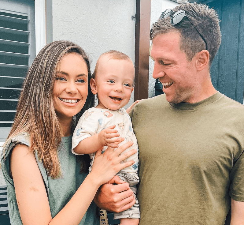 Amber Laidler with her Husband and Son