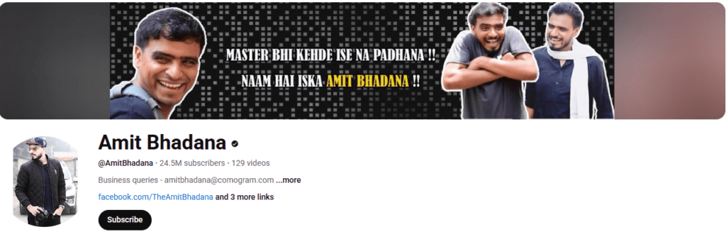Amit Bhadana YouTube Channel