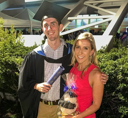 Clare Todhunter with her Brother