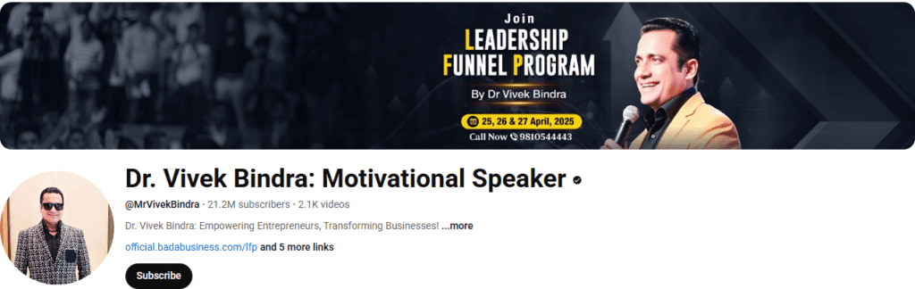 Dr. Vivek Bindra Motivational Speaker