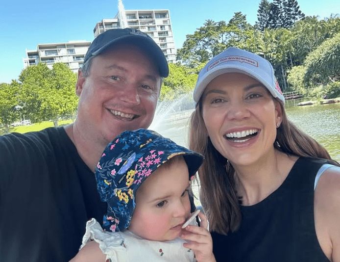 Ebony Cavallaro with her Husband and Daughter