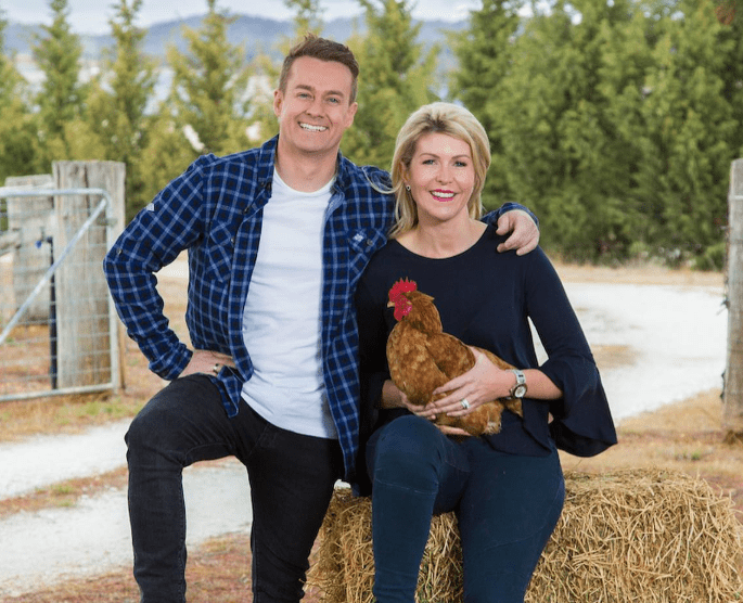 Grant Denyer with his Wife