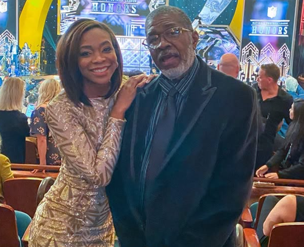 Kristina Pink with her Father