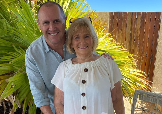 Larry Emdur with his Mother