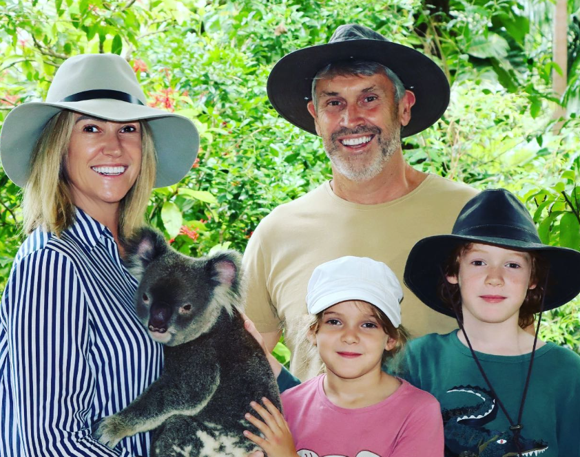 Leila McKinnon with her Husband and Kids