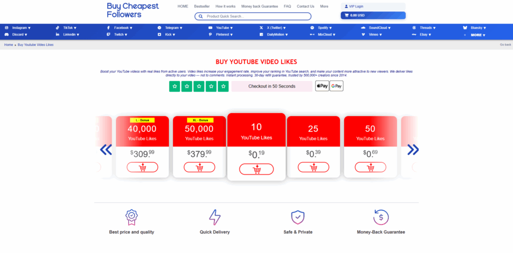 buycheapestfollowers - YouTube Like Bots