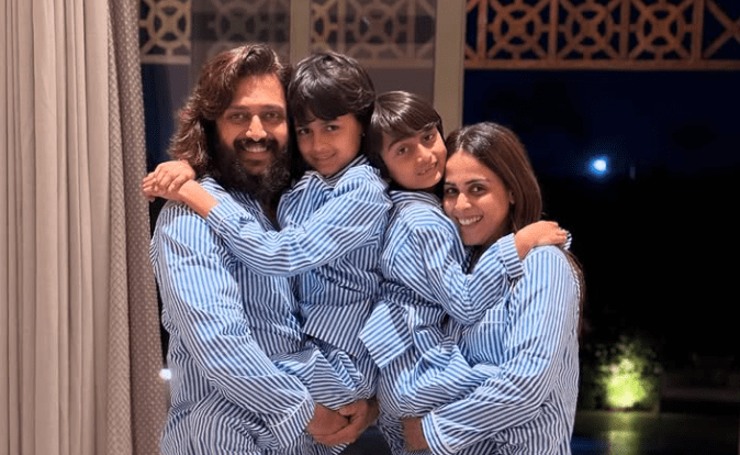 Genelia D'Souza with Husband and Children