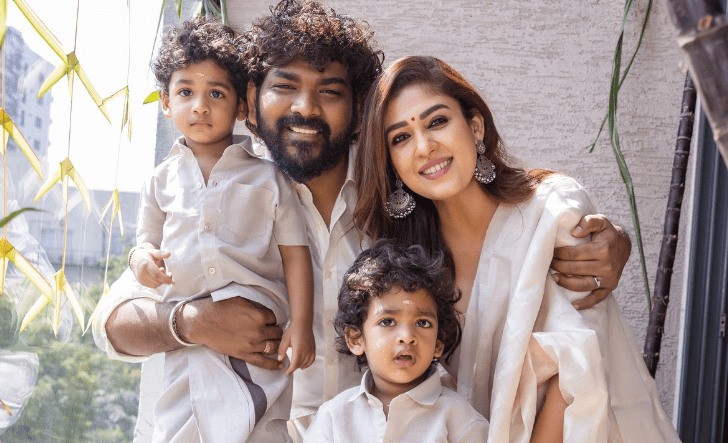 Nayanthara with Husband and Two Sons