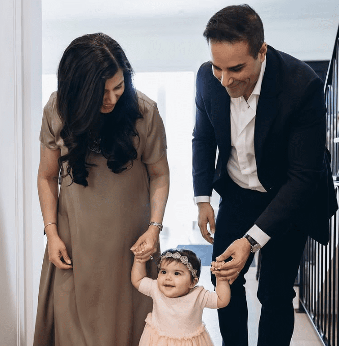 Omar Sachedina with Wife and Daughter