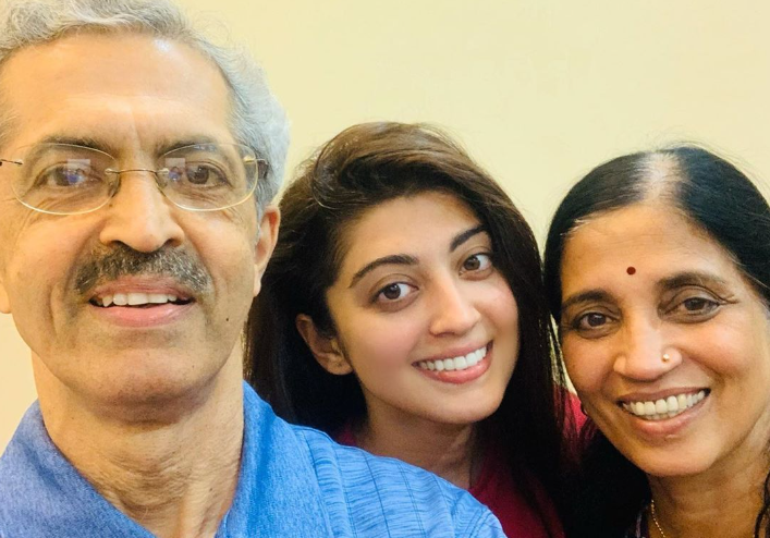 Pranitha Subhash Mother and Father