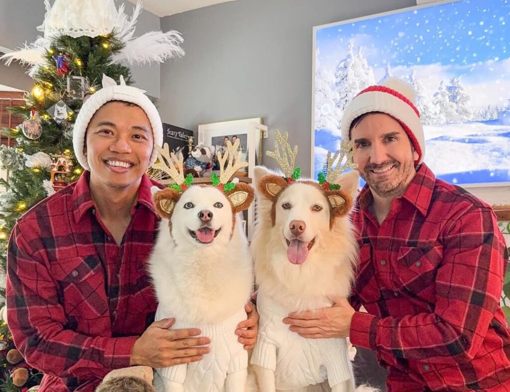 Ross Hull with his Partner and two Dog