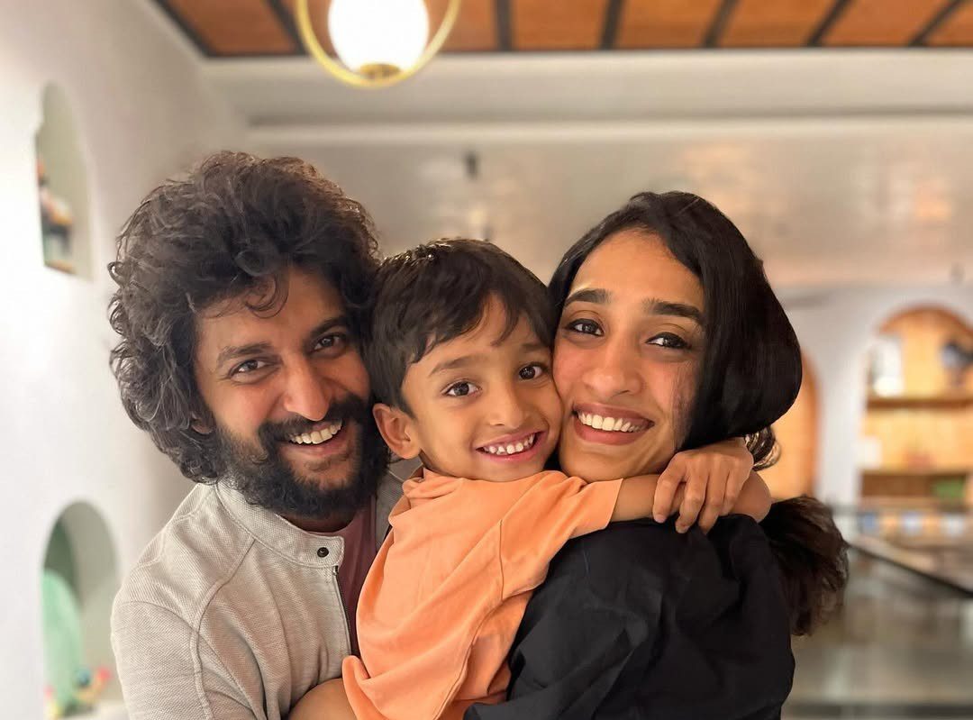 Nani with Wife and Son