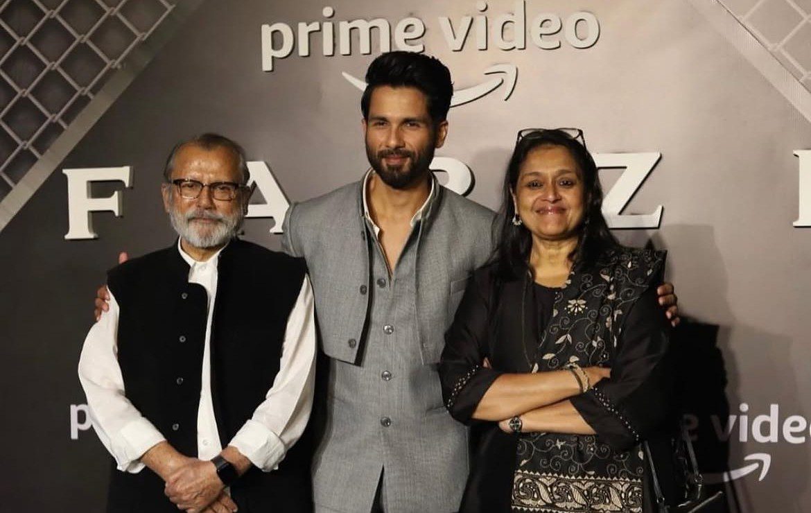 Pankaj Kapur with Wife and Son