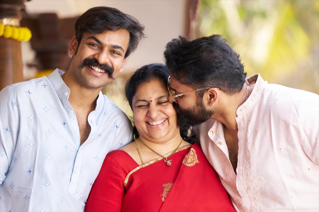 Sai Dharam with Brother and Mother