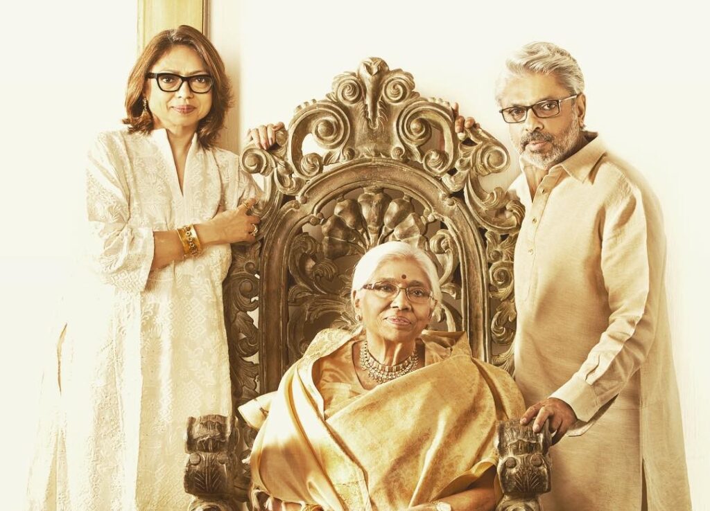 Sanjay Leela Bhansali with Sister and Mother