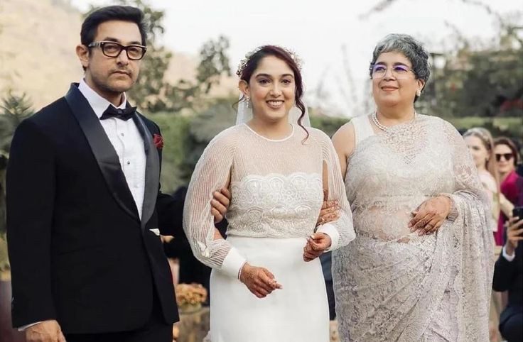 Aamir Khan with First Wife and Daughter