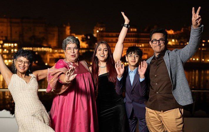 Aamir Khan with First and Second Wife and Children