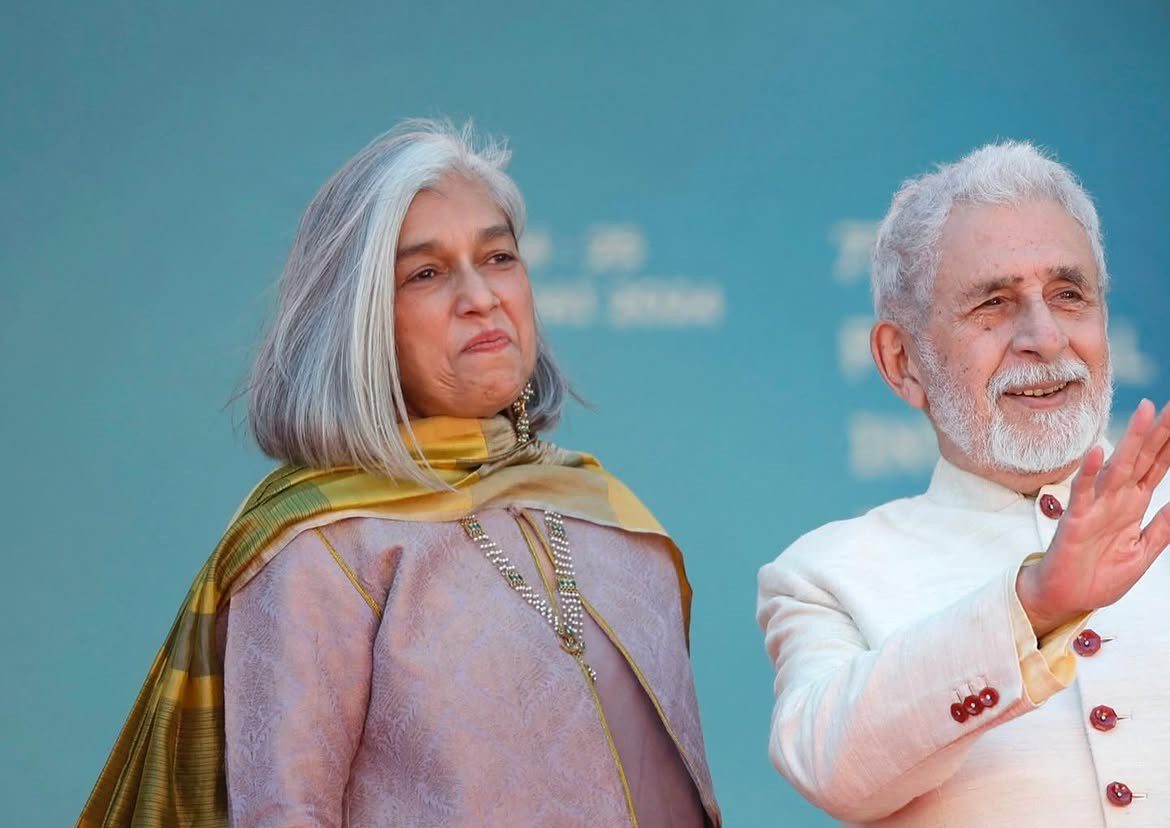 Ratna Pathak Shah with Husband