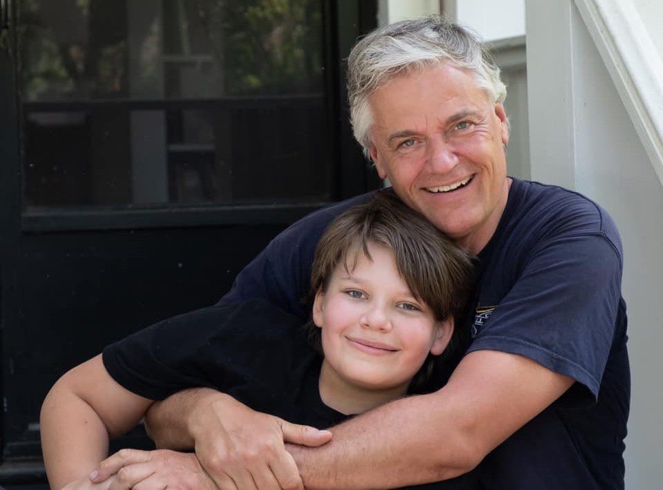 Roger Petersen with Son